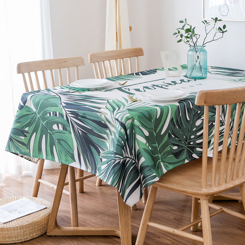 W6 Cotton and linen dustproof table mat new coffee table table cloth