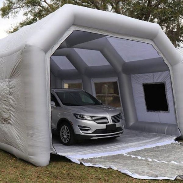 wholesale Various sizes Inflatable Car Painting tent with flitters mobile small used inflatables cars spray paint booth for sale 002