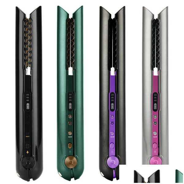 Hair Straighteners High Quality Straightener Plasma Straightening Beauty Portable Clip On Curg Iron Drop Delivery Products Care Sty Dhqrl