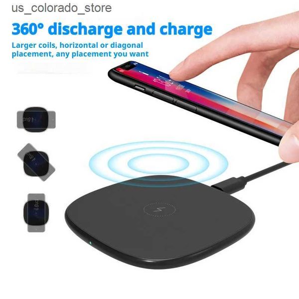 Wireless Chargers 15W Qi wireless fast charging pad suitable for Samsung Galaxy RedMi iPhone 16-15-14-13 7.5W PD charging mini thin pad inte