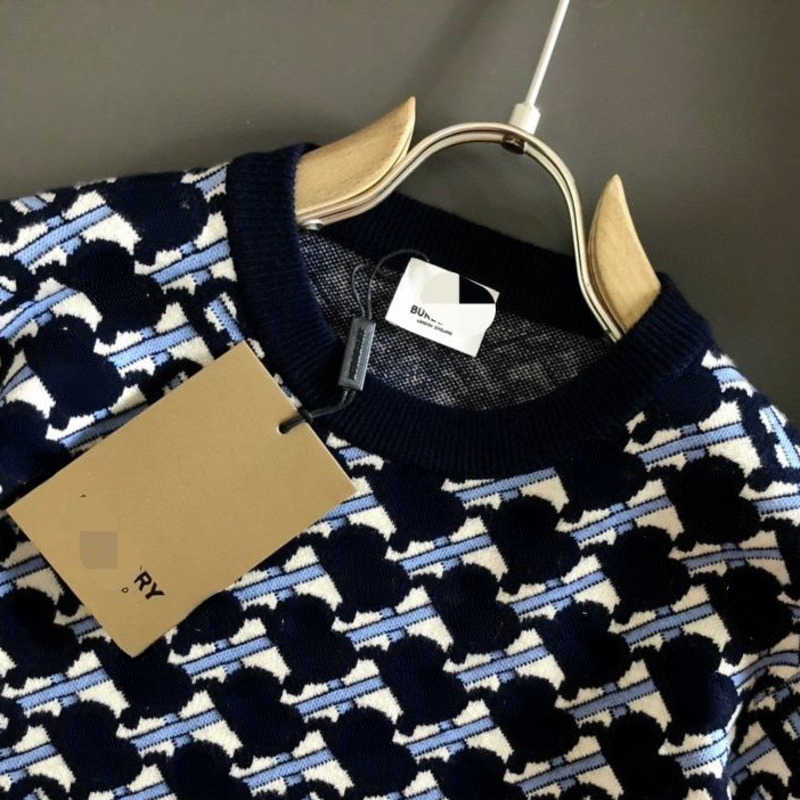 22ss Burb designer sweater mens knitting pullover coat tb embroidered wool sweaters men women casual jacquard Knitwear sweatshirt