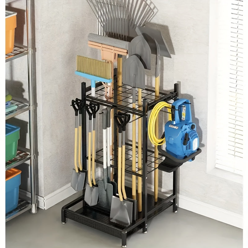 TEMU 1pc Wrought Iron Garden Tools Straight Hook Hanging Storage Rack, Wall-mounted Organizer, Rustic Tool Storage Rack, Garden Agricultural Tool