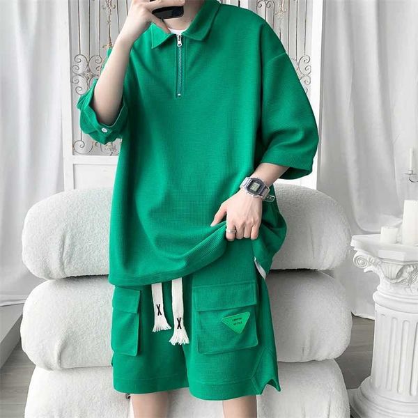 Men&#039;s Tracksuits Ropa Hombre Fashion Waffle Mens Wear Large Loose Casual Mens Wear Korean Designer Mens Wear 5XL-M z0250205 z0250205 z0