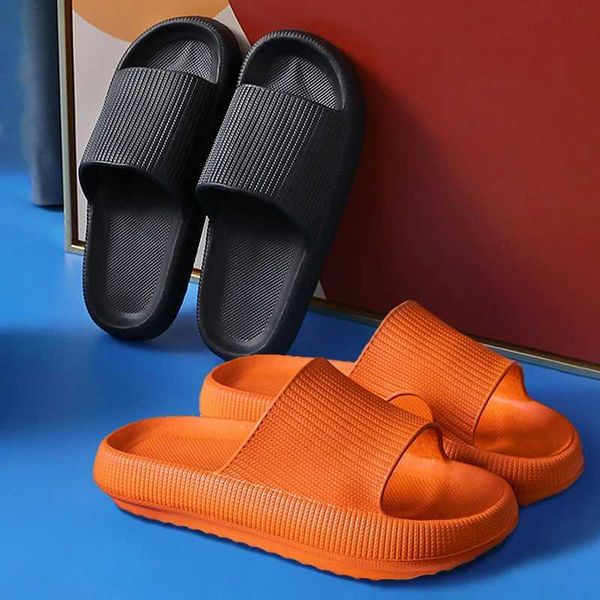 Women Thick Sole Slippers Men Summer Beach Slides Cloud Shoes Bathroom Anti-Slip Home Slipper Soft Sandals Fashion Flip-FlopsC241018