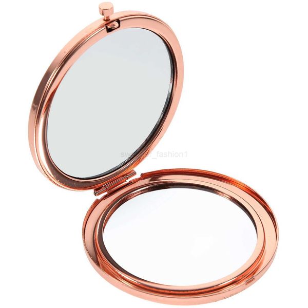 Gold Folding Portable Mirror Gift Pocket (1) Make up Bulk Exquisite Bride for Purse Compact Metal Mini SmallXJ240813
