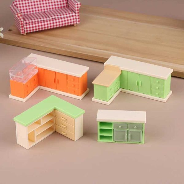 112 Dollouse Mini Armário de armazenamento Counter modelo Dollouse Convenience Store Furniture Acessory Dolls Decoration Y240807