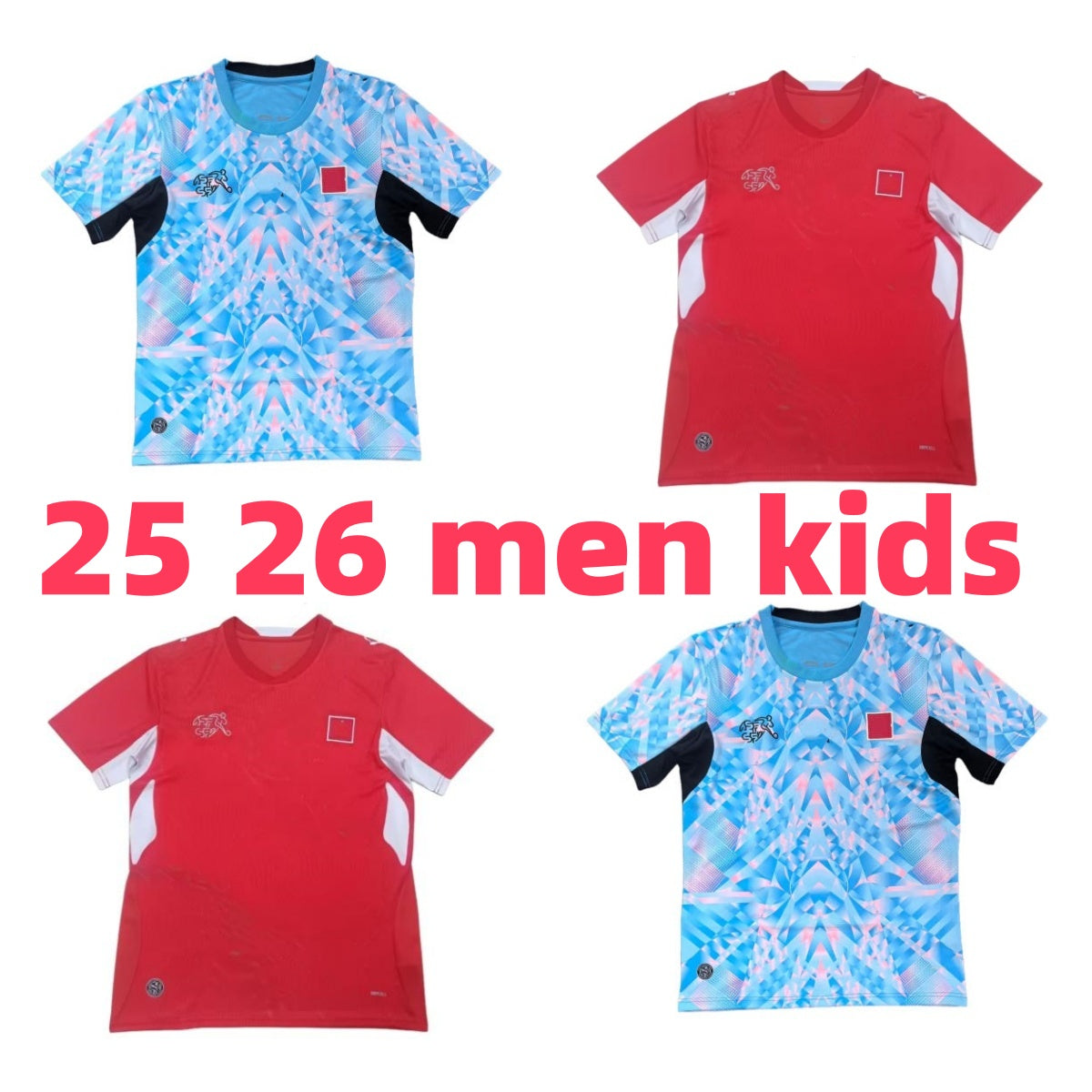 National Team Switzerland Soccer Jersey 25 26 Manuel Akanji 2025 Football shirts kids kit Euro Cup Breel Embolo Michel Aebischer Kwadwo Duah Remo Fr