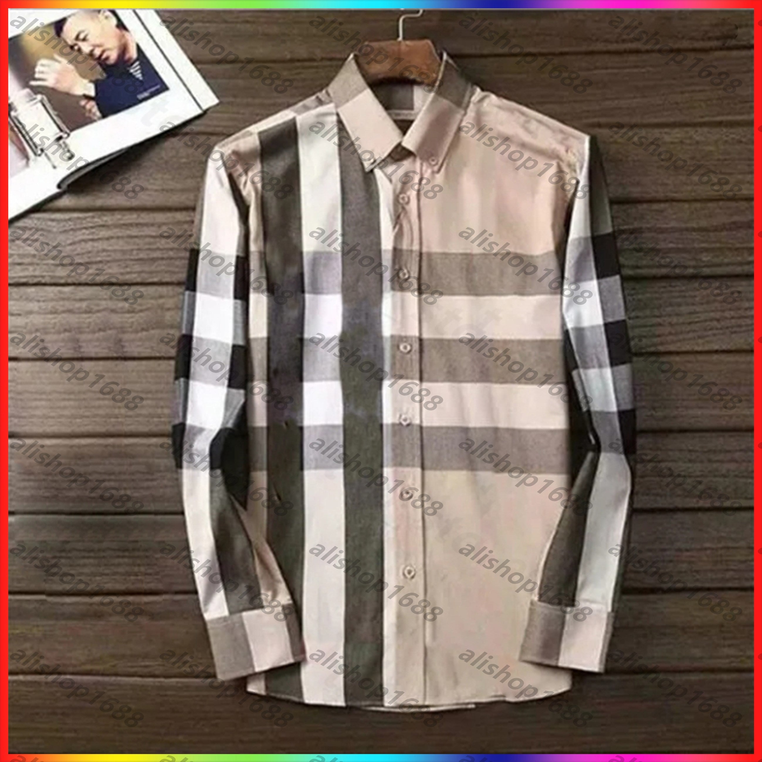 luxury designer men shirts fashion casual business social and cocktail shirt Spring Autumn Office Casual men&#039;s dress shirt slimming the most fa