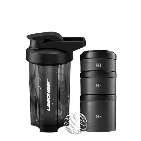 Mens Shaker Cup Womens Protein Powder Substitute Milkshake Blender Cup Fitness Sports Water Cup Scale Portable Mixing Ball CupXJ241026
