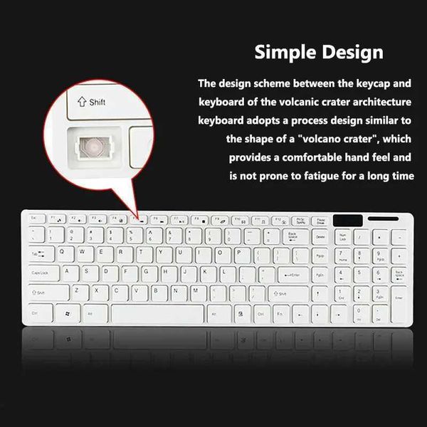 Ultra thin keyboard and mouse combination kit 2.4G wireless USB keyboard and mouse kit suitable for Office home laptop desktop X2502031