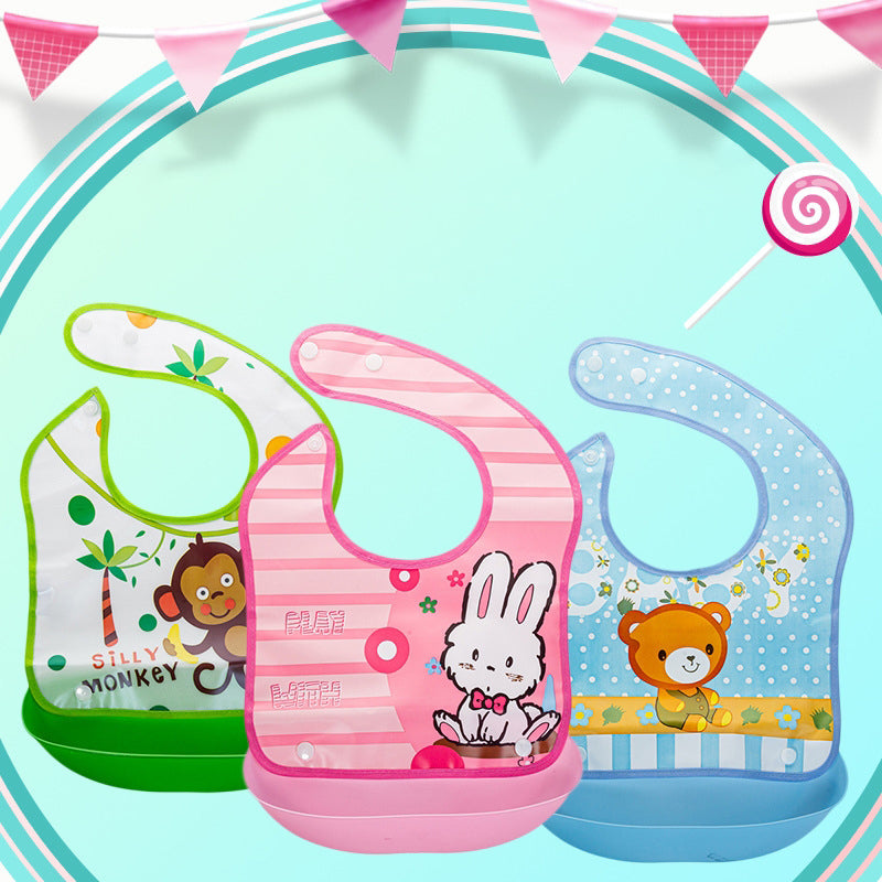 Child Protective Clothing: Waterproof Sleeveless Baby Bib for Easy Cleaning & Safe Eating