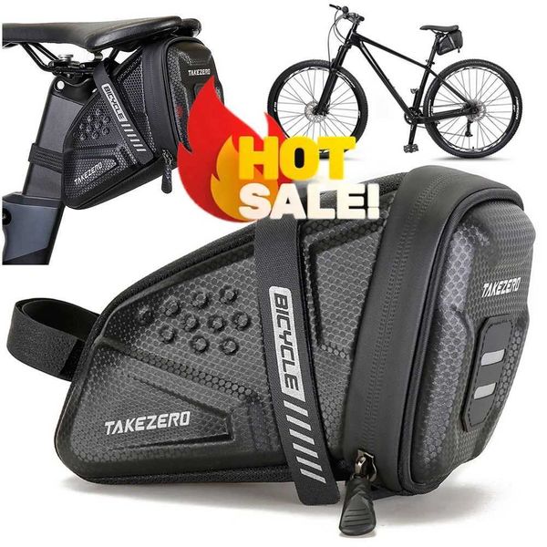 1L Bicycle Saddle Bag EVA Hard Shell Bicycle Seat Bag Large Capacity Reversing Bicycle Seat Tail Bag Bicycle Accessories W241008