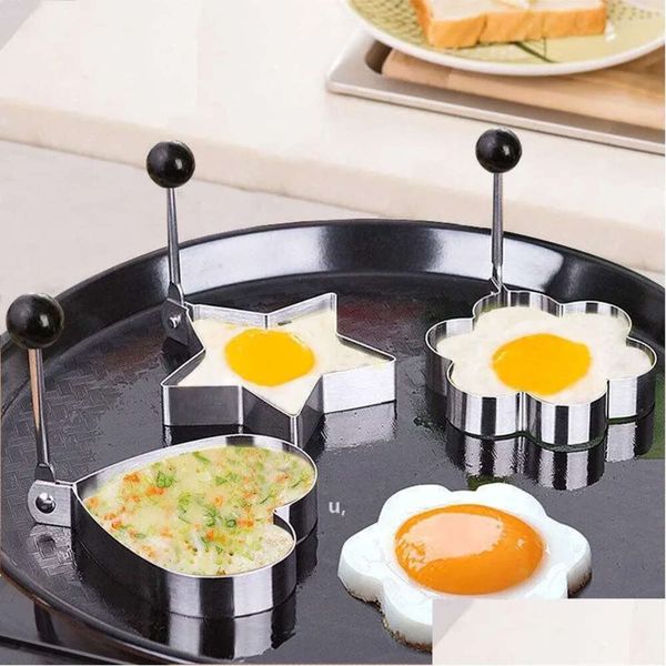 Tools Stainless Vegetable Steel Fruit Fried Egg Mold Pancake Bread and Shape Decoration Kitchen Gadgets Rra11820 Drop Delivery Hom Dhqae
