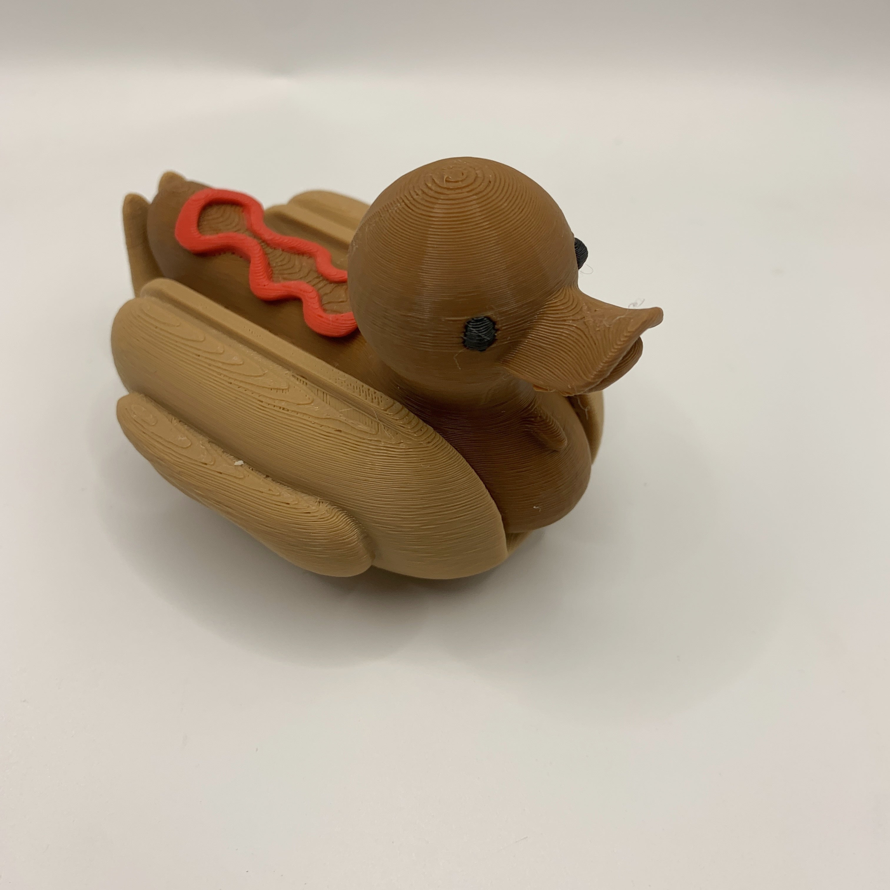 TEMU 1pc Funny Hot Dog Duck Ornament - Whimsical Pvc Decor For Indoor-outdoor Parties, Festive Desktop Decoration, No Electricity Needed, Durable