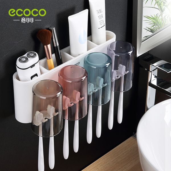 Toothbrush Holders Ecoco bathroom toothbrush holder organizer electric wall mounted accessories kit home 230329