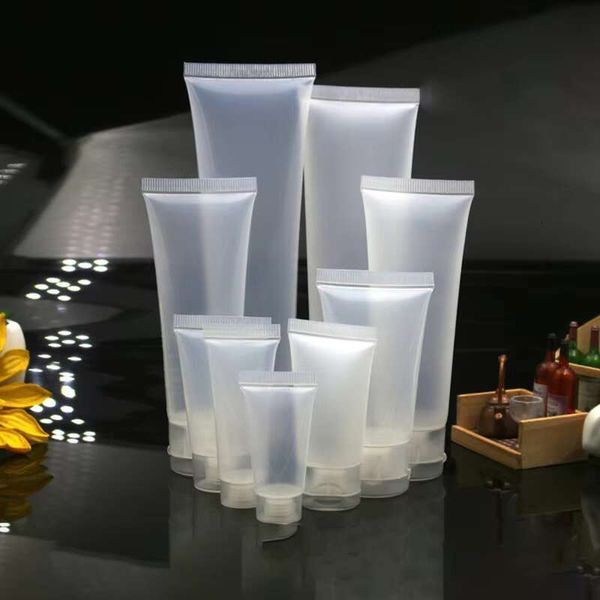 50Pcs-Lot 5Ml 10Ml 15Ml 20Ml Refillable Bottles Clear Soft Tubes Empty Cosmetic Cream Emulsion Lotion Packaging Containers