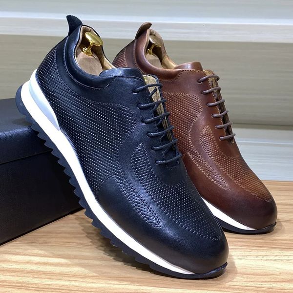 y Mens tênis de couro genuíno de couro confortável Oxford Classic Casual Shoes para homens viagens de rua ao ar livre 241118