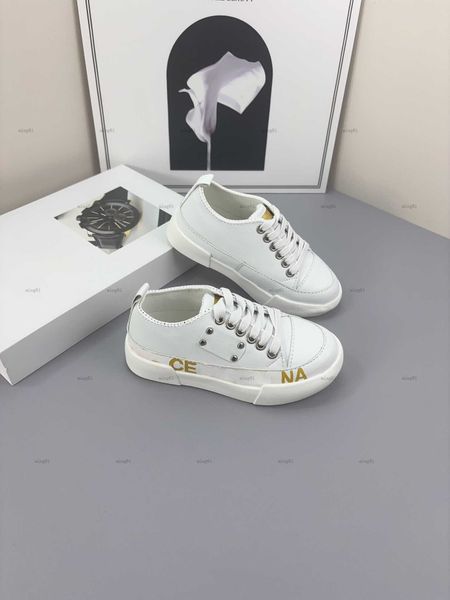 Brand Child Sneakers Multicolor lettering print kids shoes Size 26-35 designer shoes Box protection Lace-Up baby casual shoes