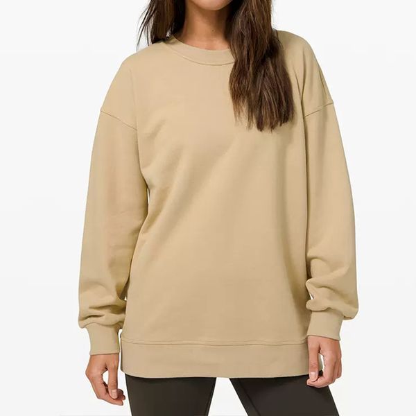 Women Oversized Crewneck Yoga Sweatshirt Tops Long Sleeve Top Sports Casual Loose Workout Gym Activewear Sport Coats