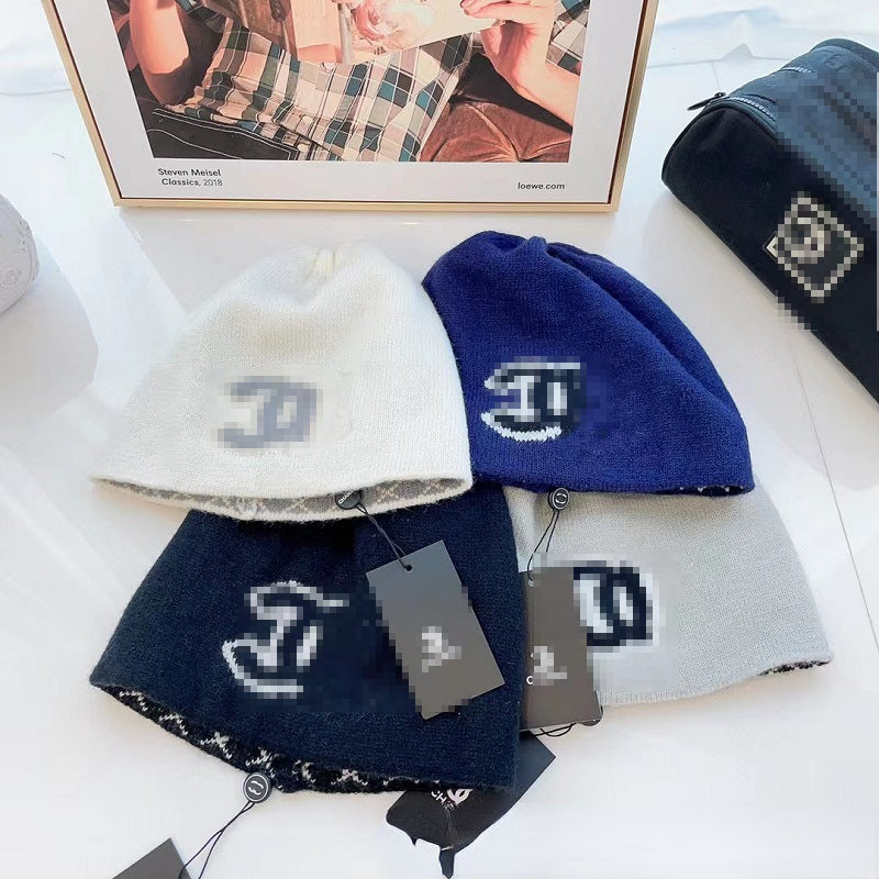 Arctic Fleece Knitting Beanie Men Women Warm Skull Caps Fashion Street Hats Double Side Wear