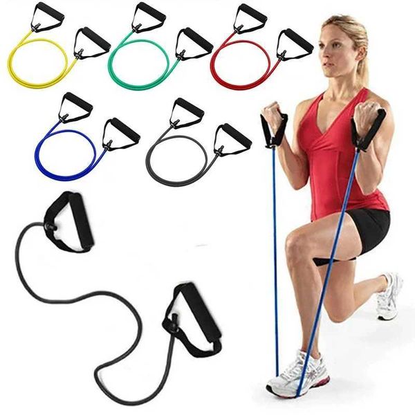 5 Levels Resistance Bands with Handles Yoga Pull Rope Elastic Fitness Exercise Tube Band for Home Workouts Strength TrainingXJ240816