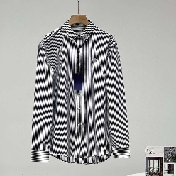 Ralp Designer Polo Laurene Shirt Blouses Blue Striped Shirt Men Polo Ralphlaurenn Pure Cotton Long Sleeved Pony Logo Classic Oxford Spinning