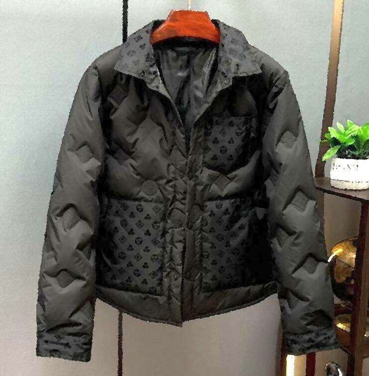 designer jacket men long sleeve shirt collar luxury warm cotton-padded jackets winter mens coat