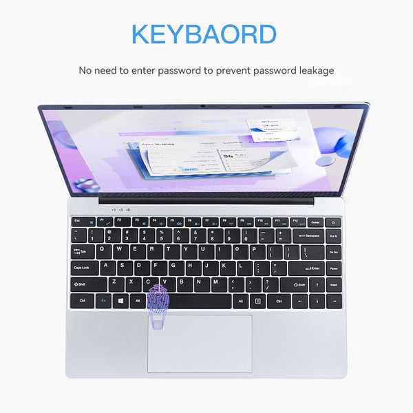 FIREBAT A14 New Arrival 14.1 Inch Ultra Slim 16G RAM 1TB 1920*1080 Fingerprint Portable Intel N5095 Notebook Laptop Computer PC