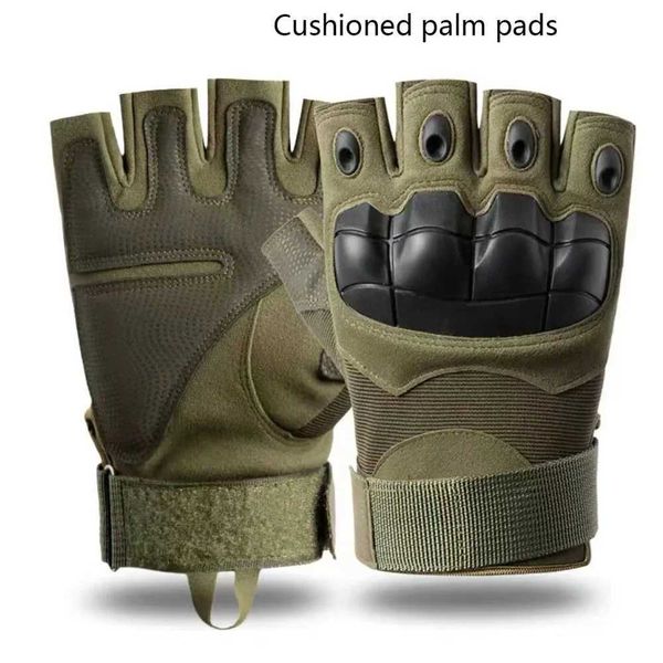 Cycling Gloves Half-finger Tactical Gloves Mens Outdoor Cycling Sports Anti-slip Wear Mountaineering Fitness Training Five-finger Gloves z24