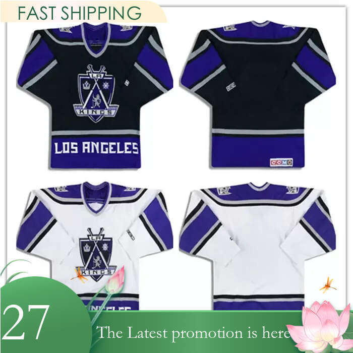 CUSTOM Customized Vintage 1999-02 LA KINGS #20 Luc Robitaille CCM JERSEY #4 Rob Blake Home Away Black White Hockey Jerseys Any Name Number S