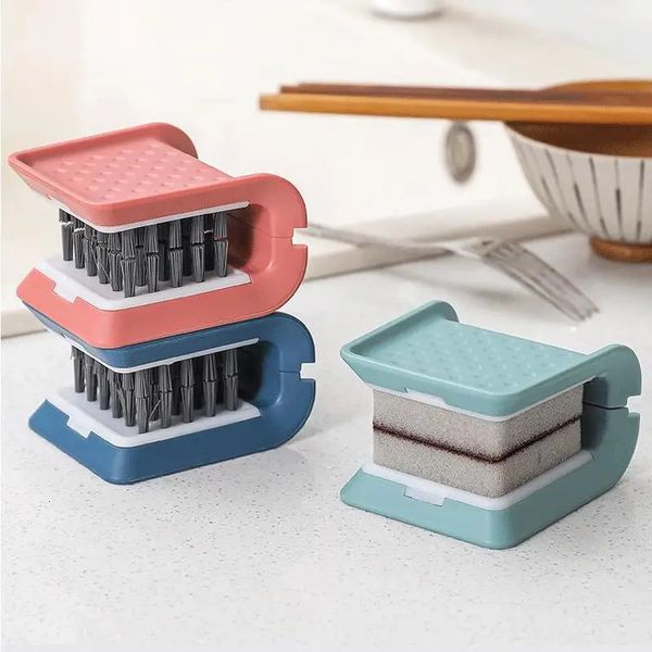 Cleaning Brushes Foldable Kitchenware Brush U shaped Dinner Plate Sponge Replaceable Head Kitchen Gadgets 231101