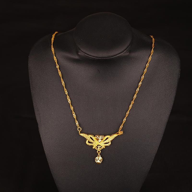 necklace designer for women heart necklace womens jewelry gold chain 18K Gold Plated Copper designer gold necklace diamond pendant jewellery designe