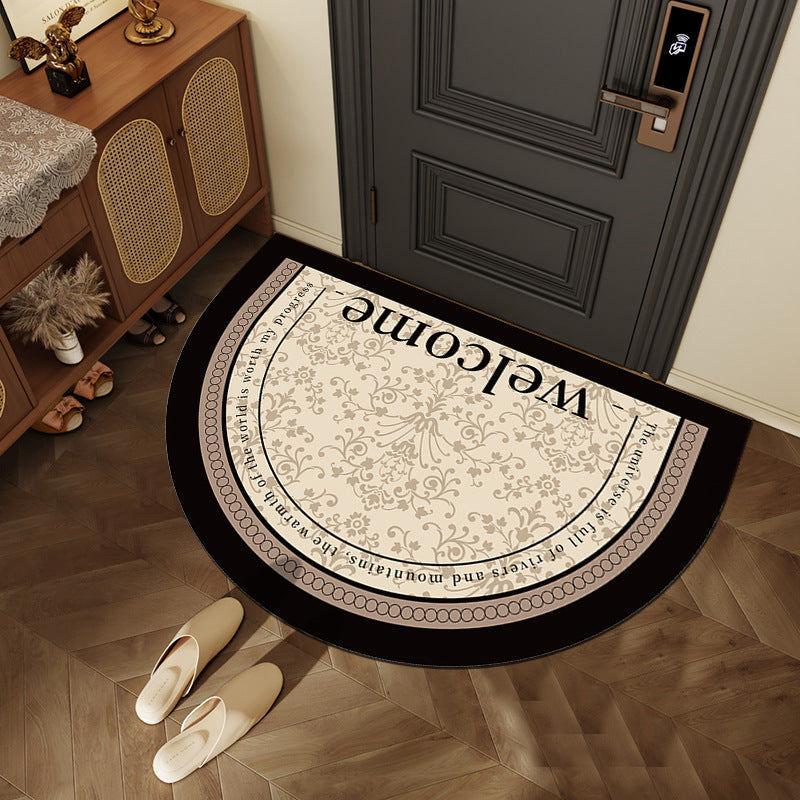 Retro American Style Entrance Door Mats Household Porch Door Floor Mats Dirt-resistant and Slip-resistant Foot Mats Washable Floor Mats