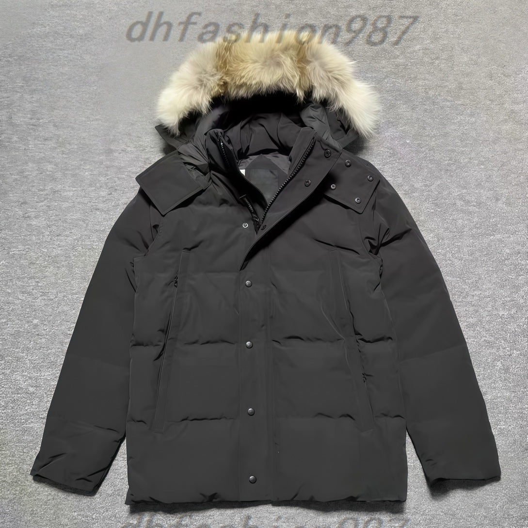 Mens puffer jacket Designer Winter Fourrure Down Parka Homme Warm Outerwear Wolf Fur Hooded Fourrure Manteau Jacket Coat Hiver Doudoune Mens Down ja