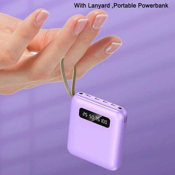 Cell Phone Power Banks Mini Power Bank Fast Charge Large Capacity 20000mAh Mirror Sn Portable Powerbank With Cable for 14 S23XJ241218 CL2501