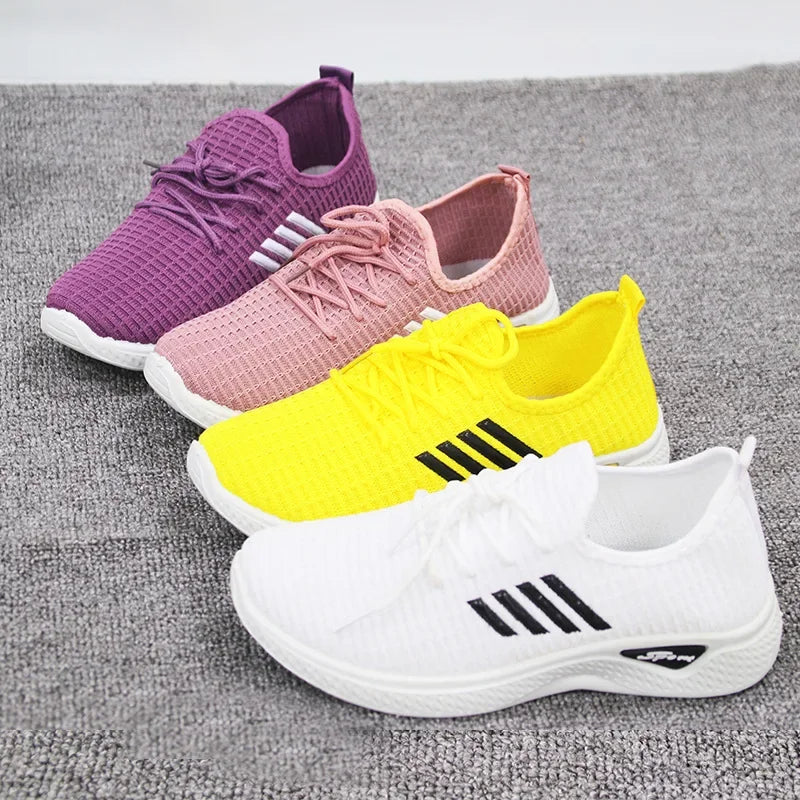 Spot adult mesh sneakers women&#039;s lightweight running shoes sneakers women&#039;s casual fashion lightweight running