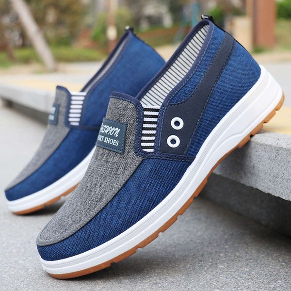 Mens Casual Shoes on Canvas Fashion Sneakers Breathable Summer Walking Loafers Non Slip Comfortable Youth Skate Flats dhshoess
