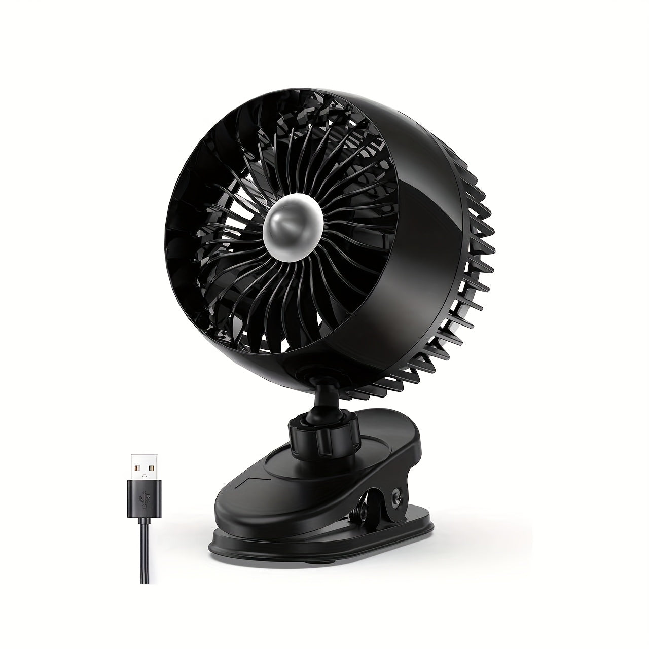 TEMU Small Desktop Fan, Usb Clip-on Fan, And , 360° Adjustable, 3 , Usb-c Powered Mini Personal Fan, Suitable For Office Desktop Bedroom