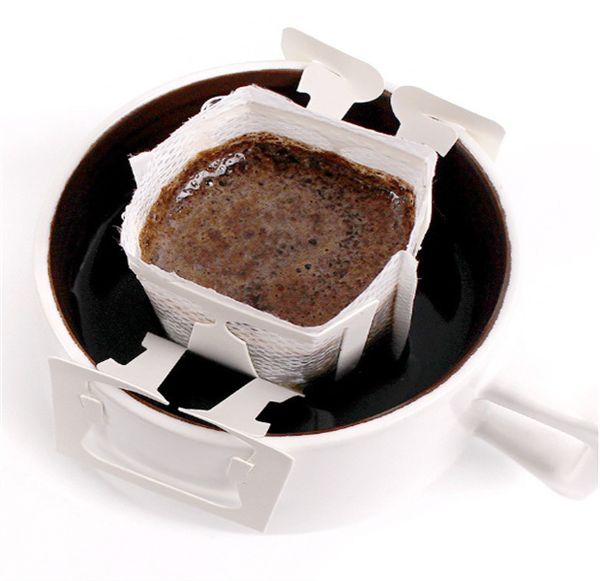 100Pcs - Pack Drip Coffee Filter Bag Portable Hanging Ear Style Coffee Filters Paper Home Office Travel Brew Coffee Tools JL1573