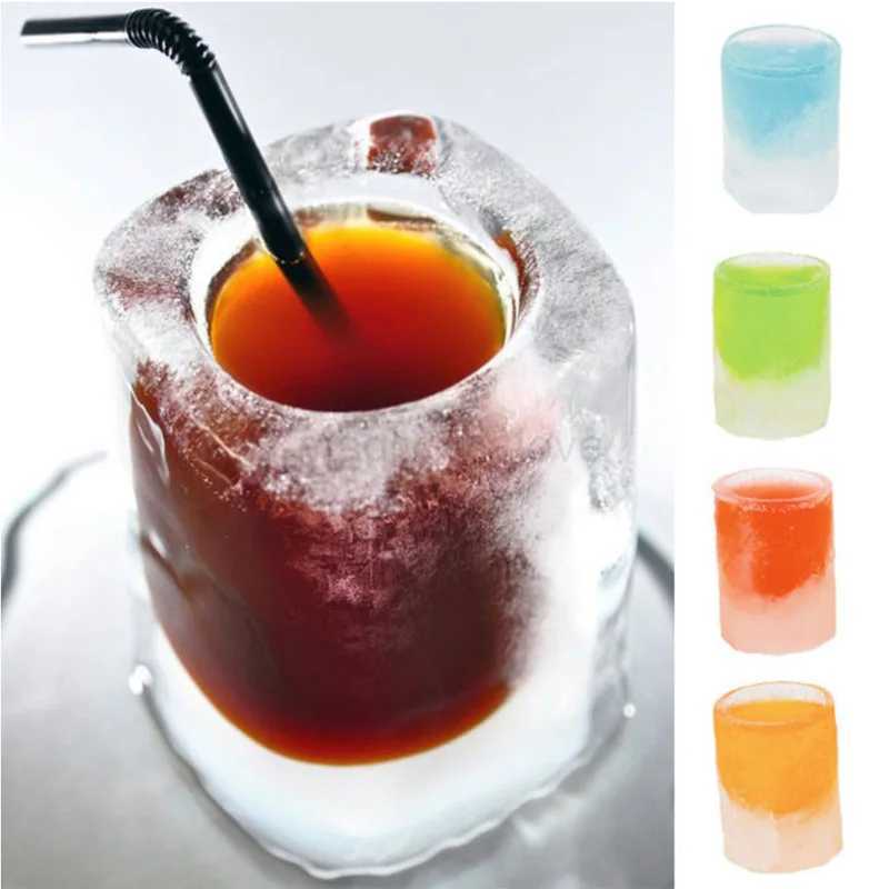 Creative 4 Grids Ice Cube Tray Mold Cup Mould Makes Shot Glass Ice Mould Novelty Gifts Ice Tray Summer Drinking Kitchen ToolM240719