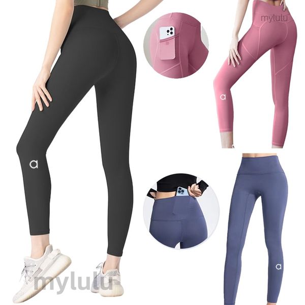 Pants Yoga align leggings with pockets Womens High Waist Sports Fitness flared trousers bell bottom plush Pants Elastic Fitness Outdoor Spor