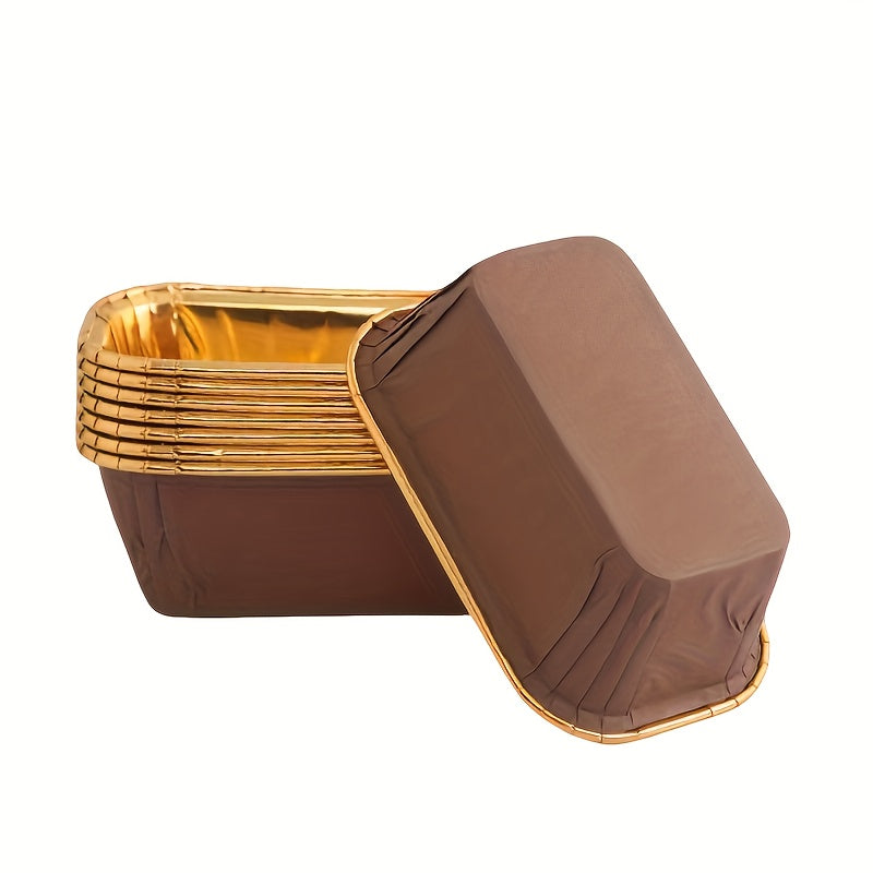 TEMU 50pcs, Square Foil Mini Cake Cupds, Muffin Cupcake Mini Baking Pans Tins Holders For Mini Pastrys, Kitchen Baking Tools