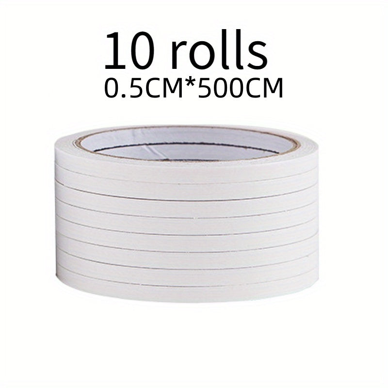 TEMU 10 Rolls-20 Rolls Double-sided Transparent Tape, 197 Inches - Strong Adhesive High Paper For Office, School, Diy, Scrapbooking, Arts, Crafts,