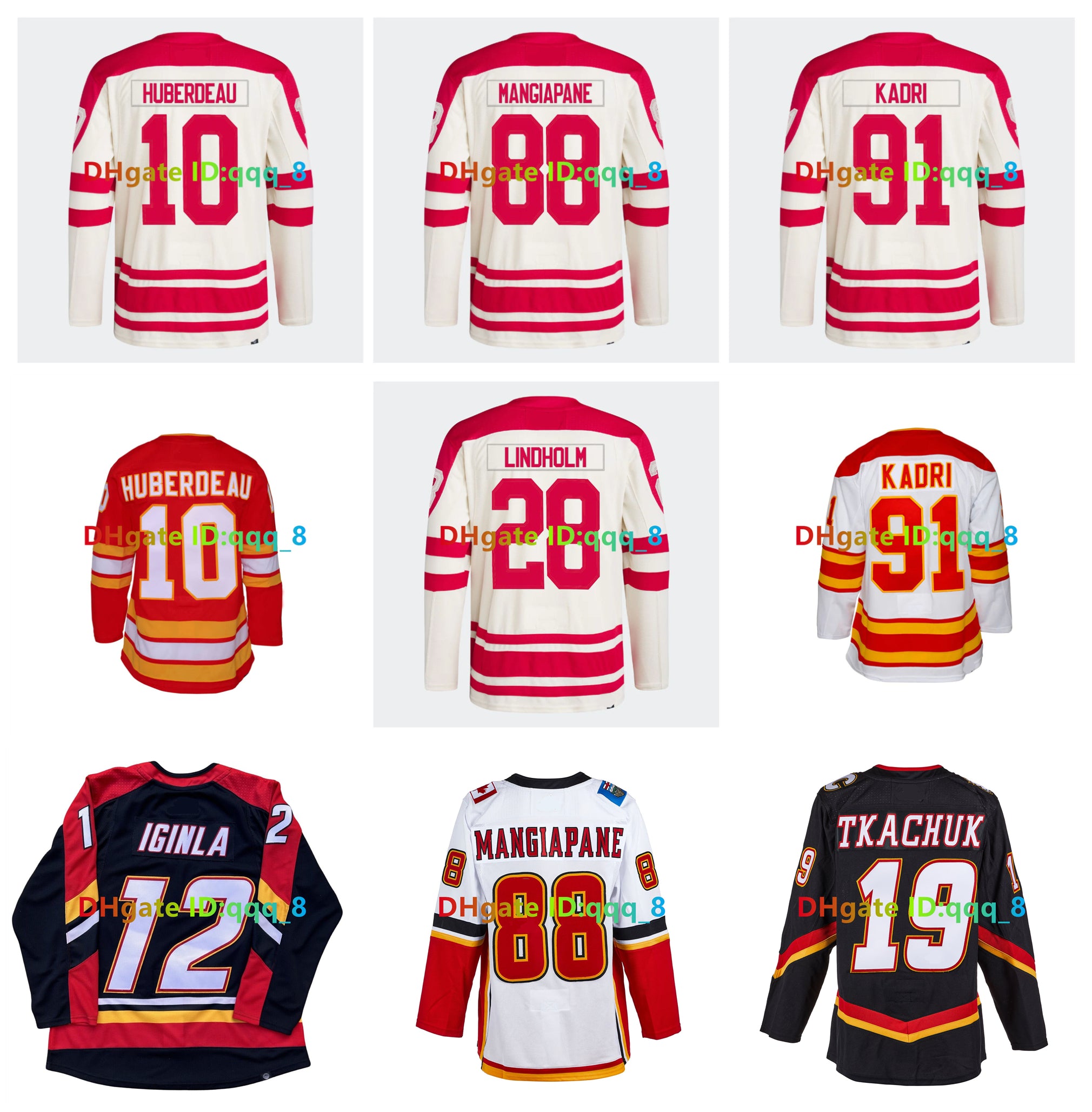 Jonathan Huberdeau Heritage Classic Hockey Jersey Flames Nazem Kadri Elias Lindholm Jarome Iginla Mangiapane Dillon Dube Markstrom Rasmus Andersson
