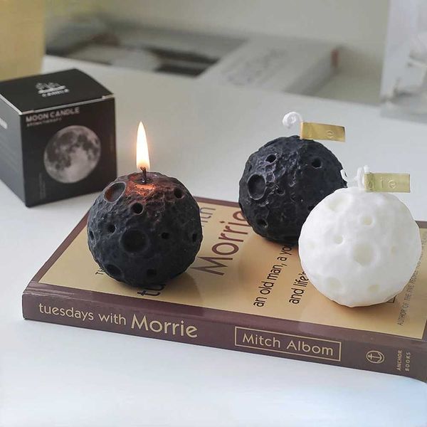 Moon Scented Candles Wholesale Ebony Agarwood Flavor Creative Hand Gift Birthday Gift Candle Black Moon Style Fragrance CandleC241224