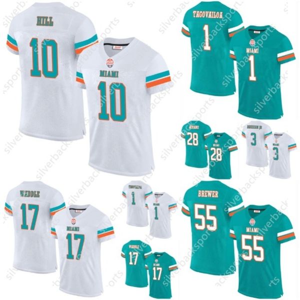 Tyreek Hill Men-Women-Youth Football Jersey 13 Dan Marino 1 Tua Tagovailoa Jason Taylor 17 Jaylen Waddle 8 Jevon Holland 2 Chase Edmonds 29
