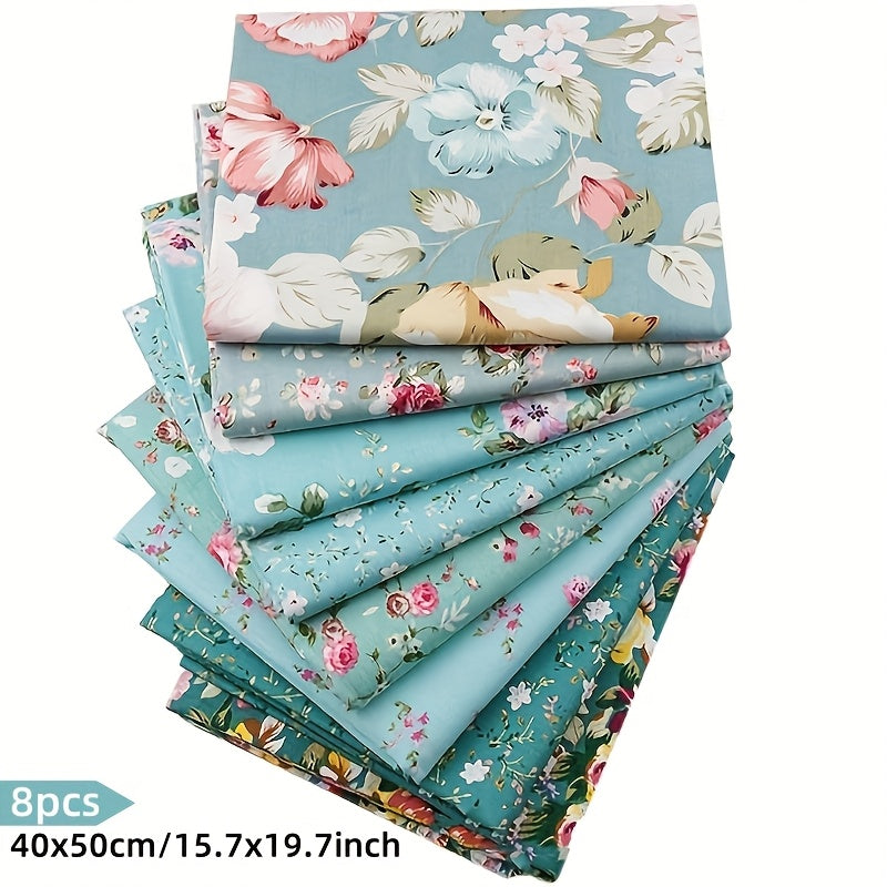 TEMU 8pcs Set, Classic Retro Fabric With Pre-cut Diy Cloth Kit - Suitable For Sewing And Dfiy Crafts, Bedding Decorations, Doll Making, Etc., Hand