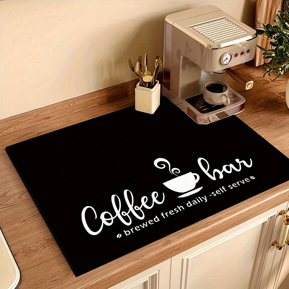 TEMU Cushion Coffee Machine Cushion Placemat Coffee Maker Mat Boho Theme Coffee Bar Mat For Coffee Station Accessories And Organizer, Absorbent Dish