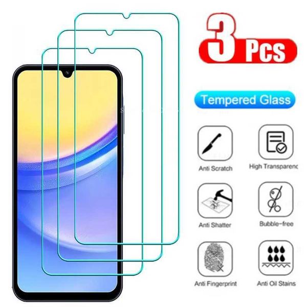 3Pcs Premium Tempered Glass Screen Protector For Galaxy A15 5G A25 A35 A55 A14 A24 A34 A54 A13 A33 A53 A73 M250120