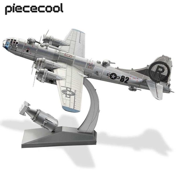 3D Puzzles Piececool 3D Puzzle B-29 Super Fortress Metal Assembly Model Kit Creative Toy Puzzle DIY Adult Gift 150pcs Y2501122LYG